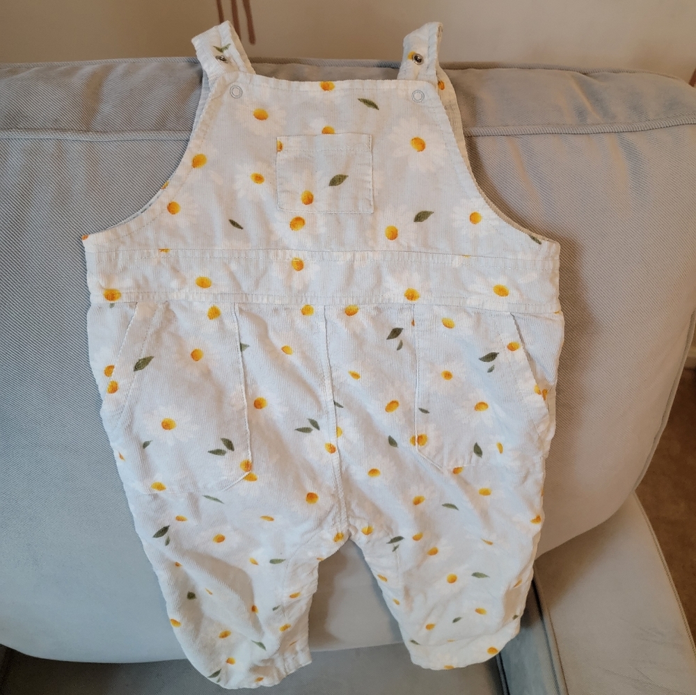 Angel Dear Daisy Light Blue Courduroy Overalls, 12-18 months